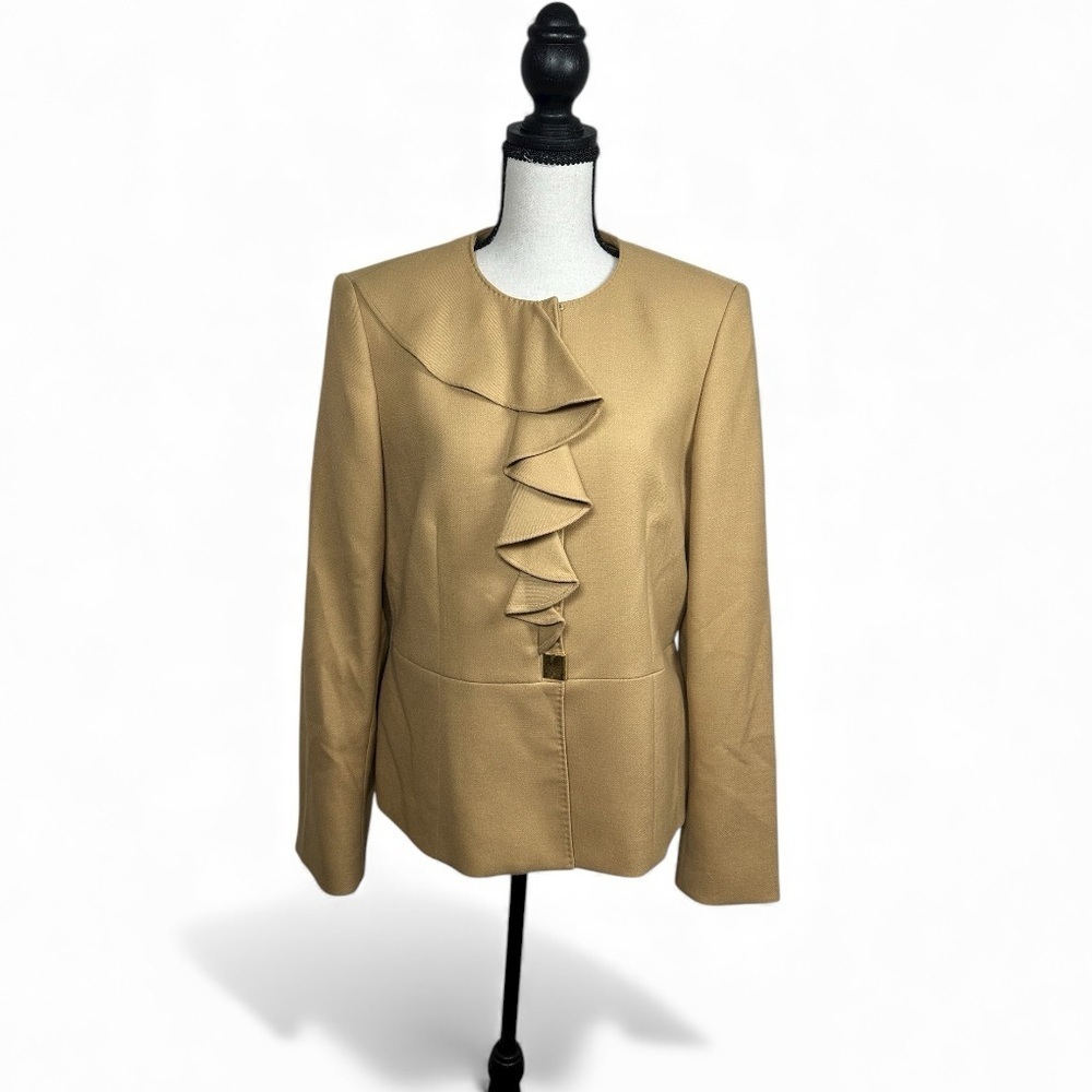 Albert Nipon Women’s 10 Camel Pantsuit Blazer & Pants Set Workwear